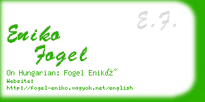 eniko fogel business card